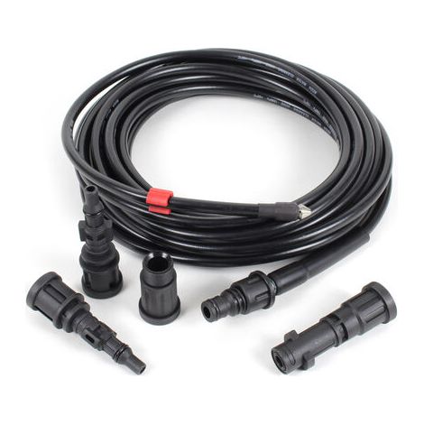 Tuyau déboucheur canalisation 15m – 4 adaptateurs pour nettoyeurs haute pression – Pression 160 bars – Matériaux PE et PVC