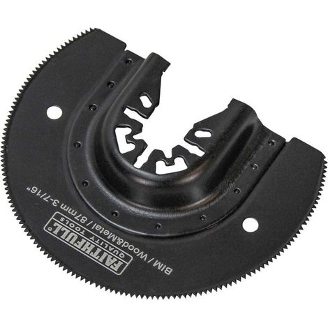 Faithfull Multi-Functional Oscillating Tool Blade – HSS Radial Blade for Wood and Metal, 87mm, Model FAIMFWM80 (1/3)