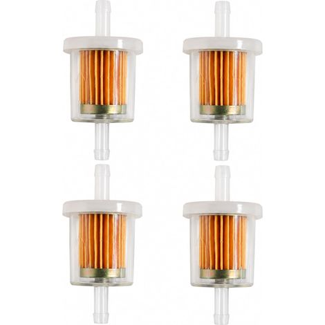 4 Pièces Filtres à Essence Universels 8 mm, Filtre à Carburant Moto pour Scooter, Mobylette, Tondeuse à Gazon, ATV et Petit Moteur, Filtre Essence Transparent Réutilisable pour Système Carburant (1/5)