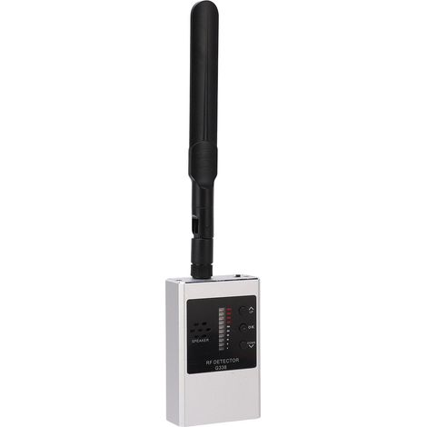 Détecteur d'ondes RF, caméra espion, micro caché, traceur GPS, scanner sans fil, G338, argenté (1/5)