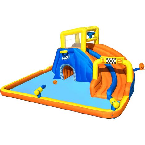 PISCINA PARCO ACQUATICO GONFIABILE PER BAMBINI SUPER WATERWAY 551x502x265cm