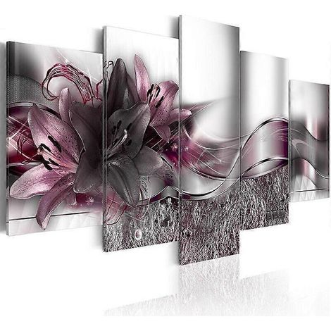 Lot de 5 tableaux modernes sans cadre, imprimés à l'huile sur toile, pour la décoration murale de votre chambre - 2 (1/4)