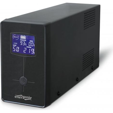 Sistema di Alimentazione SAI Gembird 3000 VA con USB, Display LCD, Tempo di Risposta 10 ms, Potenza 3 kVA, Nero (1/4)