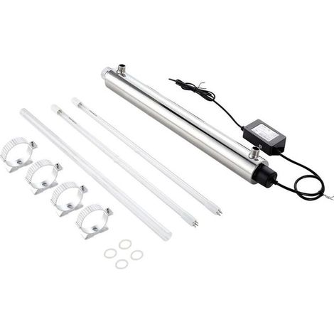 Maison et Douche Eau Saine et Purifiée Filtre Ultraviolet 25W Débit 22,7 L/min Boîtier Inox 304 et Tube Quartz (1/5)