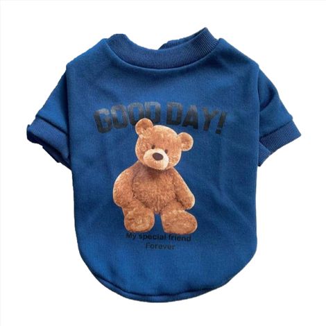 Vêtements pour chien Deep Orchid S, motif ours mignon, doux, confortable, chaud, col rond, dessin animé, pour animaux de compagnie (1/4)