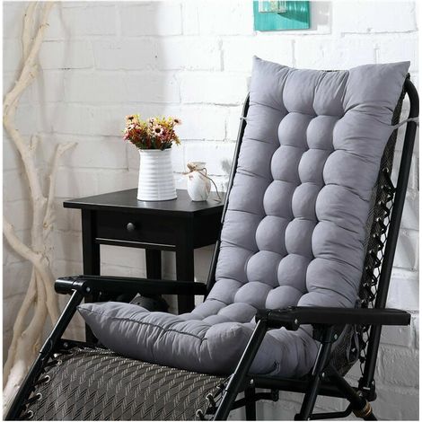 High back lounge chair cushion, Back cushion, Thickened garden armchair cushion, Rocking chair 3D cushion, for Rocking Lounge Chair, Sunbathing, Garden Chair, Garden Bench, Office, Indoor, Outdoor, ro (1/5)