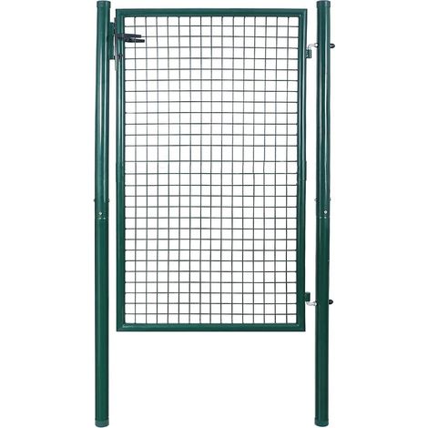 Cancello Pedonale Cancelletto Recinzione Giardino Acciaio 106x200 con Chiave
