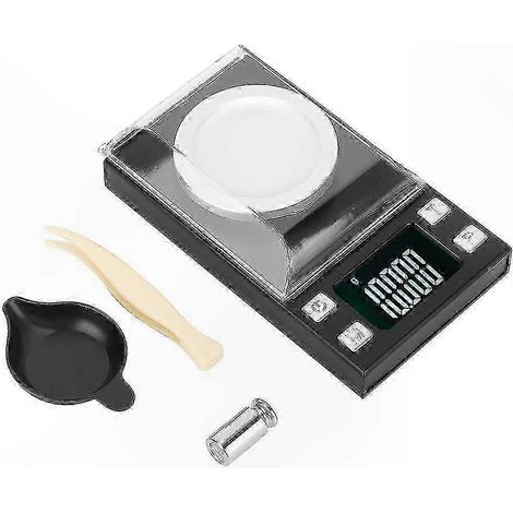 Balance électronique de précision 50g, affichage LCD, 0.001g de précision pour bijoux, or et pilules, portable et compact (1/5)