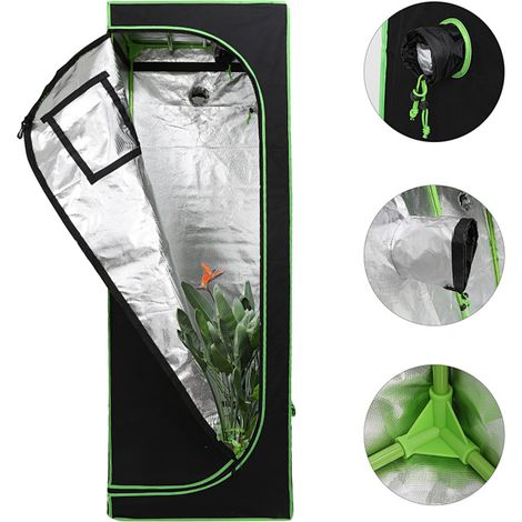 Wolketon Armario de cultivo interior con tela Oxford 600D resistente, ignífuga y antidesgarro 60x60x180cm (1/5)