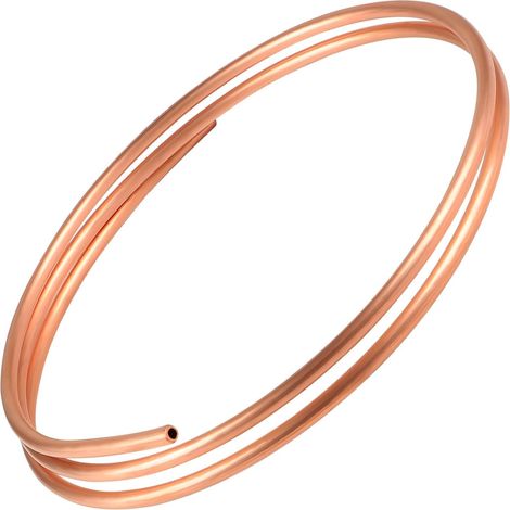 Copper Tube, OD 6mm ID 4.8mm, Length 1.5m, Copper Round Tube, Flexible Product for Refrigeration Technique, Generators, Busbars (1/5)