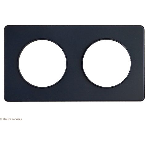Schneider Electric – Plaque Schneider Odace Touch 2 postes – Finition anthracite – Utilisation intérieure – Dimensions 85x156mm