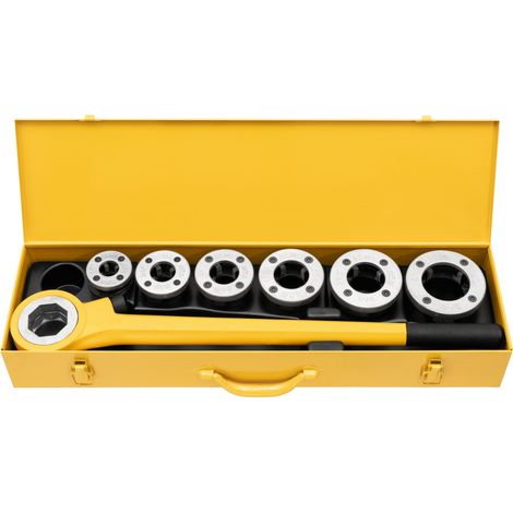 REMS eva Set R 1/2 -3/4 -1- 1 1/4-1 1/2-2 Hand-Gewindeschneidkluppe im (1/4)