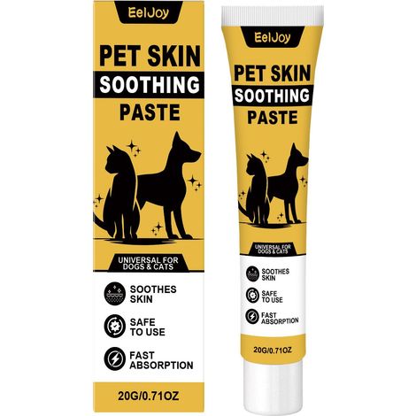 Crème de soin pour animaux de compagnie à la formule douce et à la texture délicate, adaptée aux soins quotidiens de la peau des chiens et des chats – 20 g (1/5)