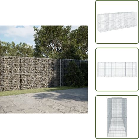 vidaXL Gabione mit Deckel 550x100x200 cm Verzinktes Eisen (1/5)