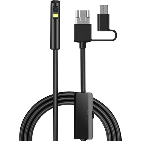 3-in-1-Industrie-Endoskopkamera, Typ-C-/Android-/USB-Schnittstelle, 9 einstellbare LEDs, 5,5-mm-Objektiv, 1960 x 1080, IP68 (1/5)