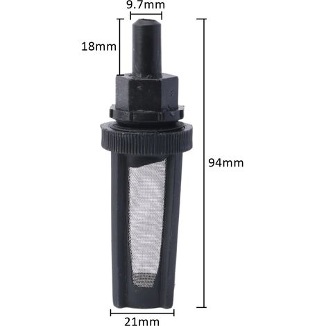 Filtre pour tuyau d'arrosage (10 mm - droit) - Filtre pour lavage de voiture, irrigation de jardin, pompe de pulvérisation - Raccords de filtre en acier inoxydable (1/5)