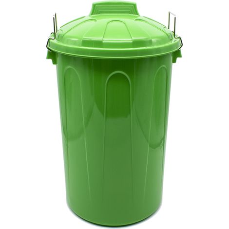 Cubo basura plastico comunidad con tapa 100 Litros Verde (1/4)