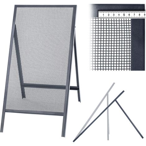 Kadax – Tamis de construction 120x60cm – Maille 4mm pour criblage sable et terre – Acier peint pour durabilité – Résistant à la corrosion (1/5)