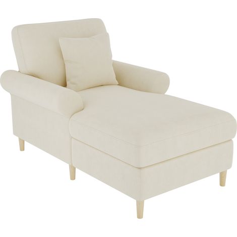 Poltrona relax imbottita in velluto beige 1 posto 133 x 90 x 87 cm MODENUIT (1/5)