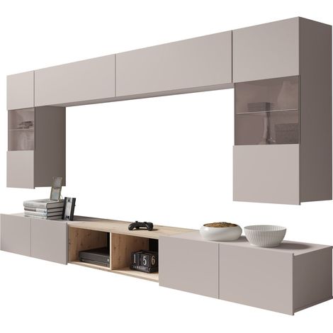Conjunto de salón Tivdalu 144, Cachemira + Roble Artisan
