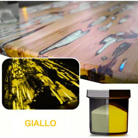 Pigmento colore fosforescente da 20 grammi per resina epossidica fai da te legno colore principale: giallo 20 grammi