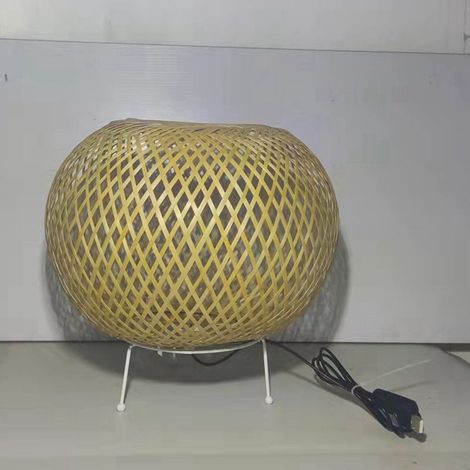 Lampe de chevet en bambou pour chambre à coucher, Lampe de table Study Bed and Breakfast (1/5)