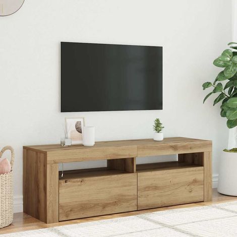 TV-Schrank mit LED Artisan-Eiche 120x35x40 cm Holzwerkstoff (1/5)