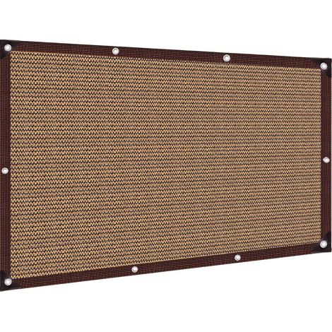 Filet d'ombrage 95 % à œillets protection solaire pour jardin, pergola, plantes de patio, serre, poulailler, extérieur [1 x 2 m] (1/5)