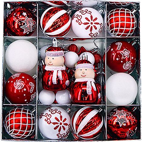44 boules de Noël décoratives, de 3 à 6 cm, idéales pour les fêtes, les jours fériés, les couronnes et la décoration intérieure. (1/4)