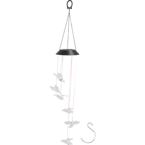 Carillon solaire à 6 aigles, lampe mobile LED à dégradé de couleurs résistante à la pluie, pour jardin, cour ou pièce.-AquaForge (1/5)