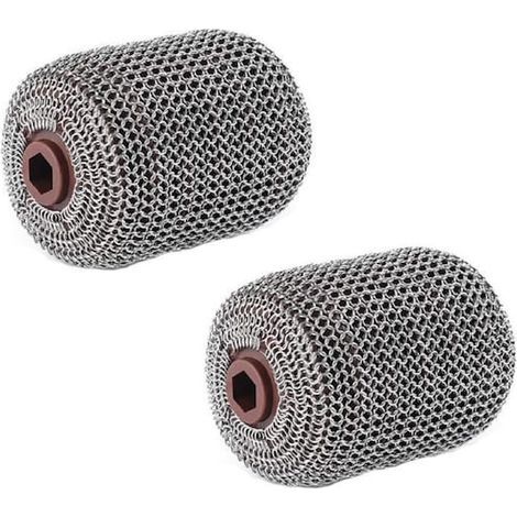 Filiyano-Ensemble de 2 têtes de brosse de nettoyage pour gril électrique, brosse de nettoyage pour gril extérieur. (1/3)