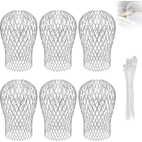 6Pcs Crapaudine Gouttière Aluminium, Grille Filtre Gouttières Anti Feuilles Maille métal Extensible, Crapaudines Filtres Tamis Protections Toit pour Maison, Égout, Fossé, Contre Les Feuille Toiture (1/5)