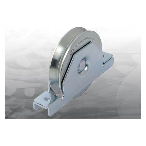 RUOTA CANCELLO A SALDARE GOLA V 427 COMBI • ZINCATA SUPPORTO INTERNO + CUSCINETTO MM 120