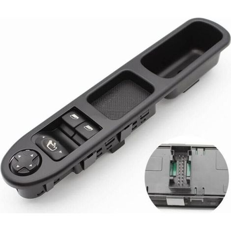 Interrupteur Lève-Vitre Électrique - 13 Broches - Compatible Peugeot 207 2007-2014 207SW 2007-2013 207CC 2007-2015 - Unité (1/5)