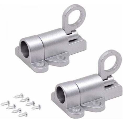Automatique Verrou Porte Aluminium, 2 Pièces Loquet à Ressort, Verrou Porte à Rebond, Verrou de Porte à Verrouillage Automatique, pour Portes de Balcon (1/4)