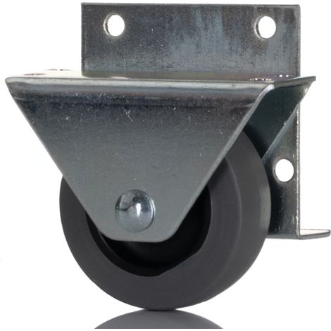 Rs Pro – Roulettes industrielles fixes 50mm – Charge 20kg – Caoutchouc – Pour matériel d'atelier – Prix unitaire (1/2)