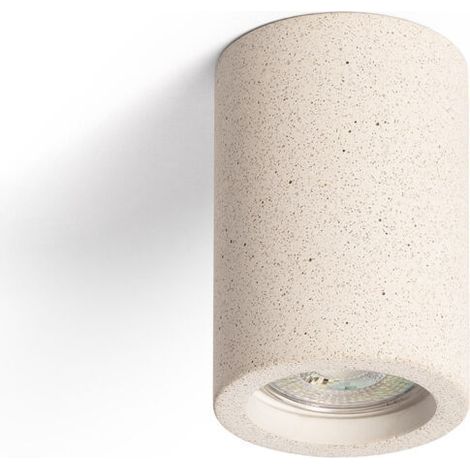 Plafonnier en ciment beige Medan – Design industriel moderne – Éclairage contemporain pour salon et chambre – Compatible avec ampoules GU10 (1/4)