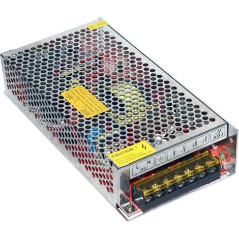 TrAdE Shop Traesio - Trasformatore Alimentatore Stabilizzato Per Striscia A Led Switch Trimmer 12v - -10 Ampere -