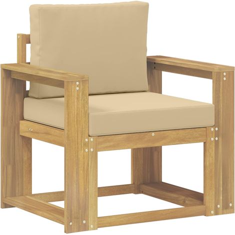 2 Stück Outdoor-Sofagarnitur Polyester Weiß und Beige vidaXL