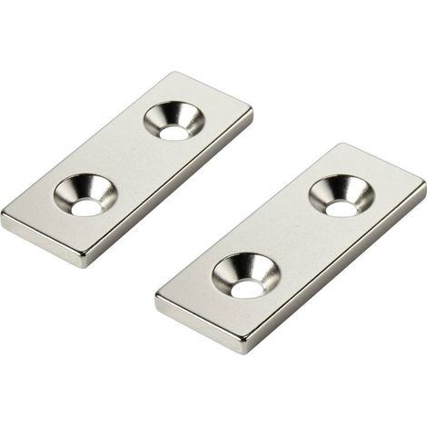 Magnete permanente rettangolare N35 temperatura limite (max.): 80 °C Tru Components W40L15T3-2M4