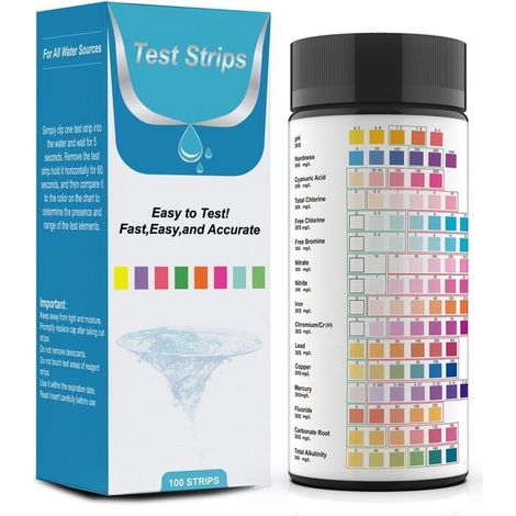 16-in-1 Drinking Water Test Kit: Professional Hardness Test Kits, Tap and Well Water Test Strips