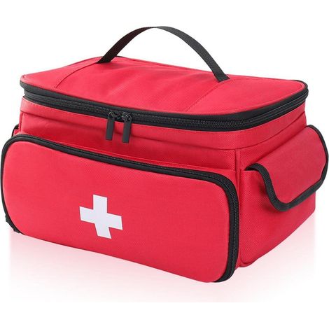 Große Reiseapotheke Rot, wasserdichte Notfalltasche mit großem Fassungsvermögen