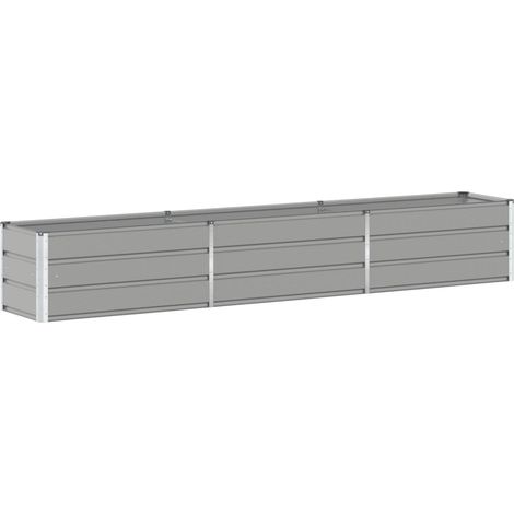 Planter Light Grey 290 x 50 x 45 cm Galvanised Steel vidaXL