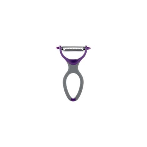 Éplucheur multifonctionnel en acier inoxydable râpe à fruits et légumes cuisine couteau à éplucher les fruits créatif couteau à gratter 12 7,3 2,8 cm violet