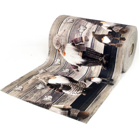 Tappeto Passatoia Antiscivolo Con Stampa Digitale Dis. Elfo Colore Marrone, misura50x180coloreMarrone (1/4)