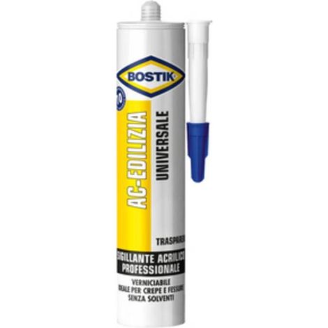 12 x BOSTIK ACRILICO EDILIZIA 300 ML TRASPARENTE CART