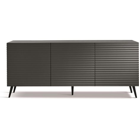 Madia 180 cm in legno Antracite 3 ante - ARISA 5 piedini (1/2)