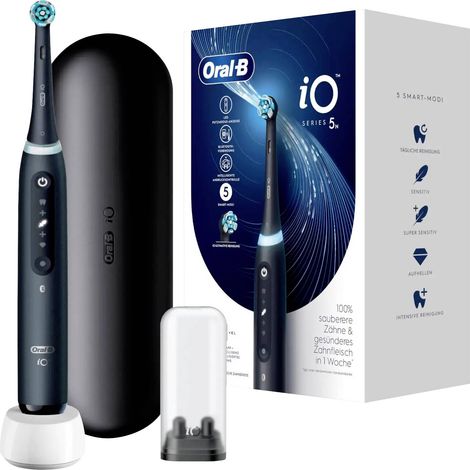 [NEUWERTIG] B-Ware Oral-B iO Series 5 611038 Elektrische Zahnbürste Rotierend/Oszilierend Schwarz (1/2)