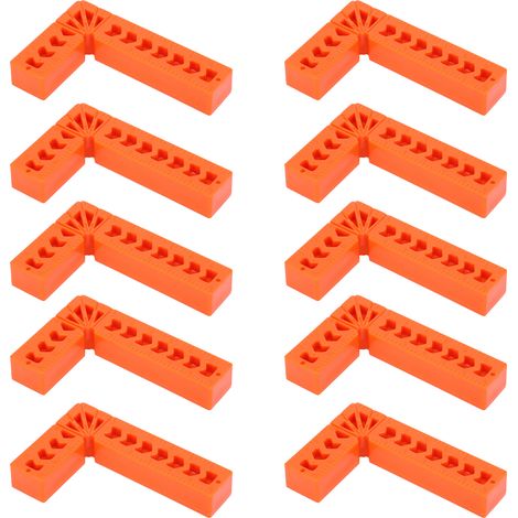Lot de 10 positionneurs auxiliaires à angle droit de 90° de 7,6 cm (3 pouces) pour outils de travail du bois et plastiques techniques (1/5)