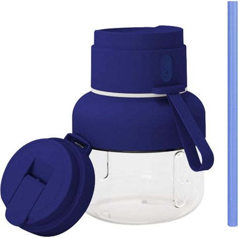 Tragbarer 850-ml-Standmixer/Entsafter, multifunktionaler Reisebecher, Personal Blender, Fruchtmixer, Smoothie-Maker (Blau)